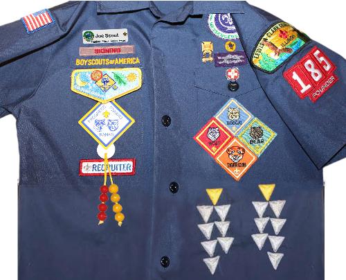 cub scout uniform patch placement